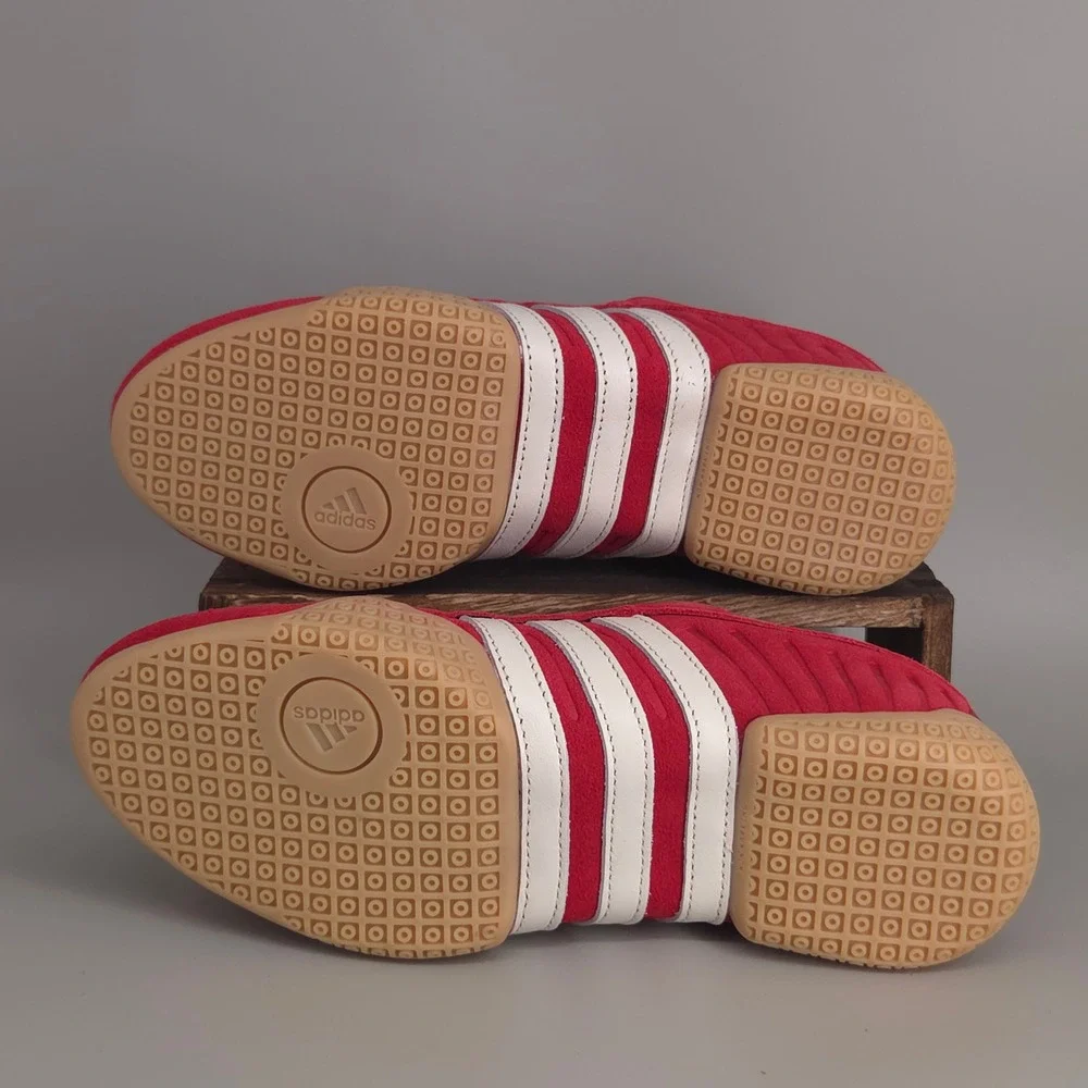 Adidas Taekwondo Mei Elite Women 6 Red Suede Gum Sole IH1851 Retro Slim Sneakers